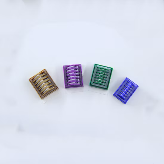 Clips de ligadura de polímero plástico para dispositivos médicos de cirugía laparoscópica