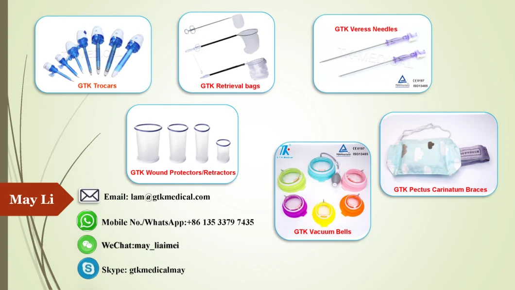 Disposable Surgical Laparoscopic/Endoscopic Bladeless Optical Trocars Manufacturer with CE/ISO Certificate